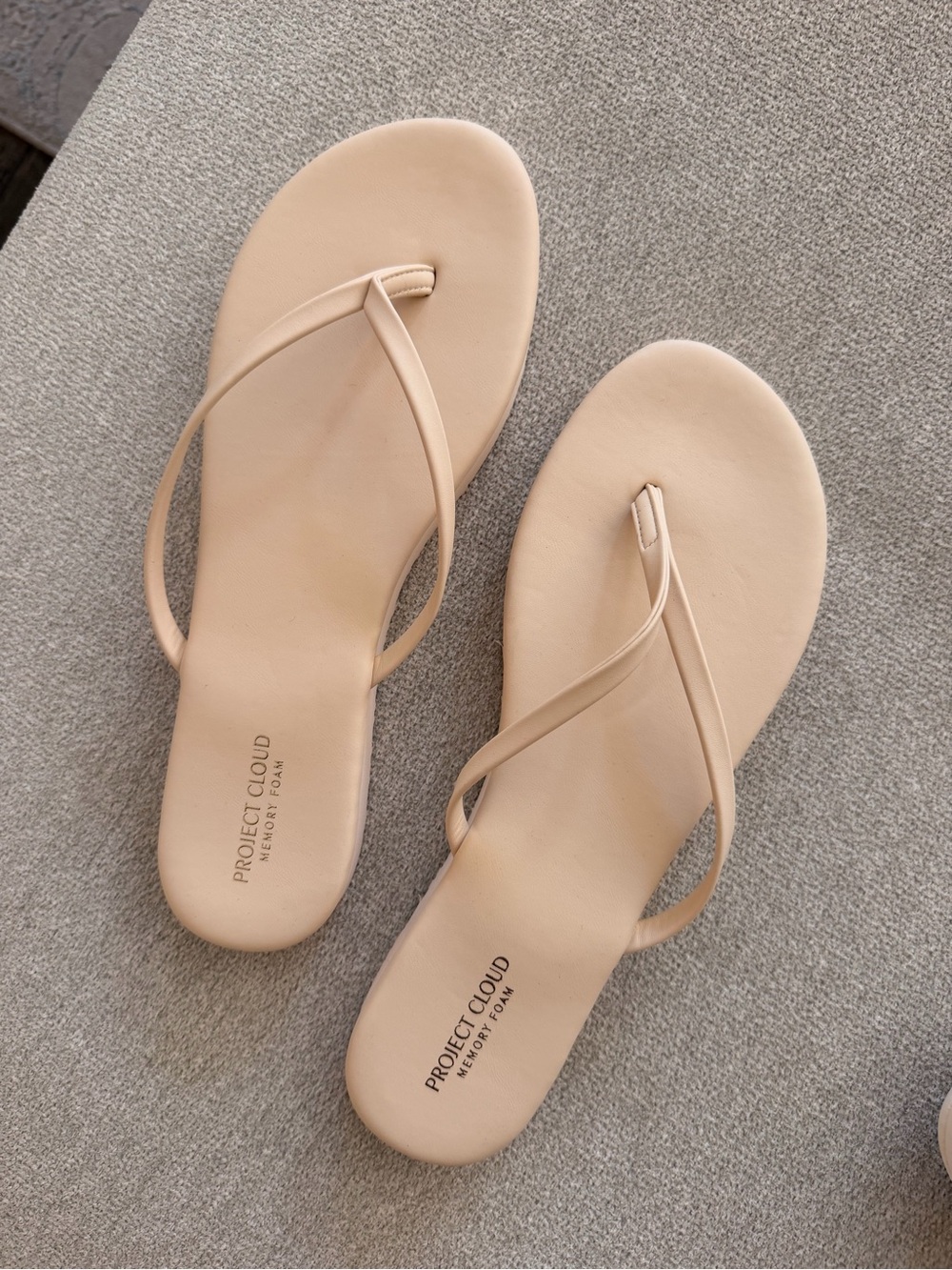 Nude Platform Flip Flops